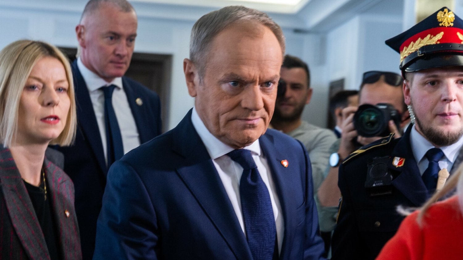 Donald Tusk w Sejmie. Mówił o "krwawych scenach" w parlamencie.