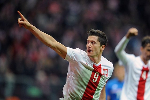Kapitan reprezentacji Polski w piłce nożnej Robert Lewandowski