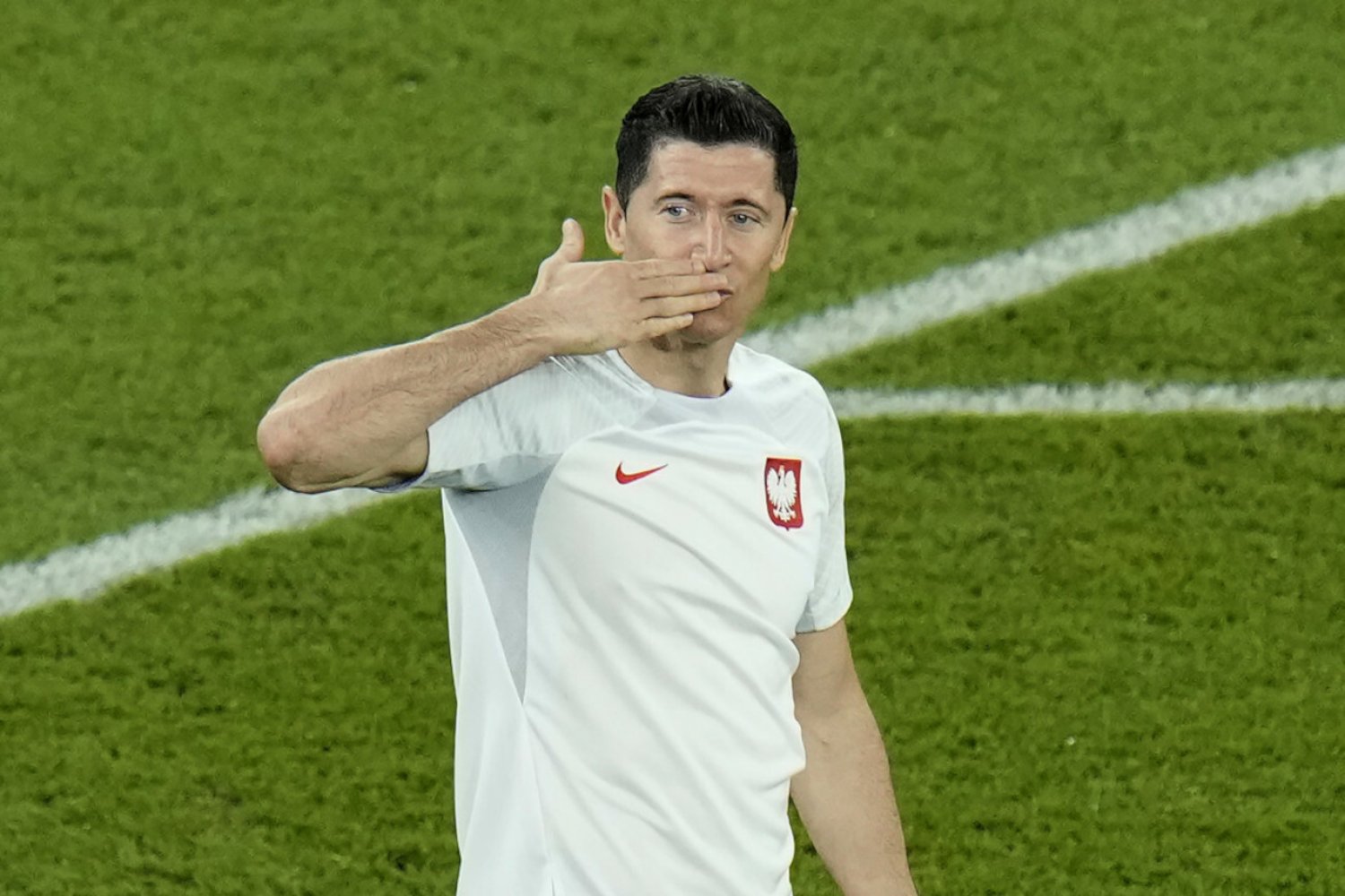 Robert Lewandowski po meczu z Argentyną korzysta z czasu z rodziną.