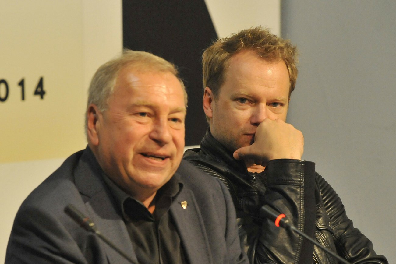 Maciej Stuhr i Jerzy Stuhr na zdjęciu z 2014 roku.