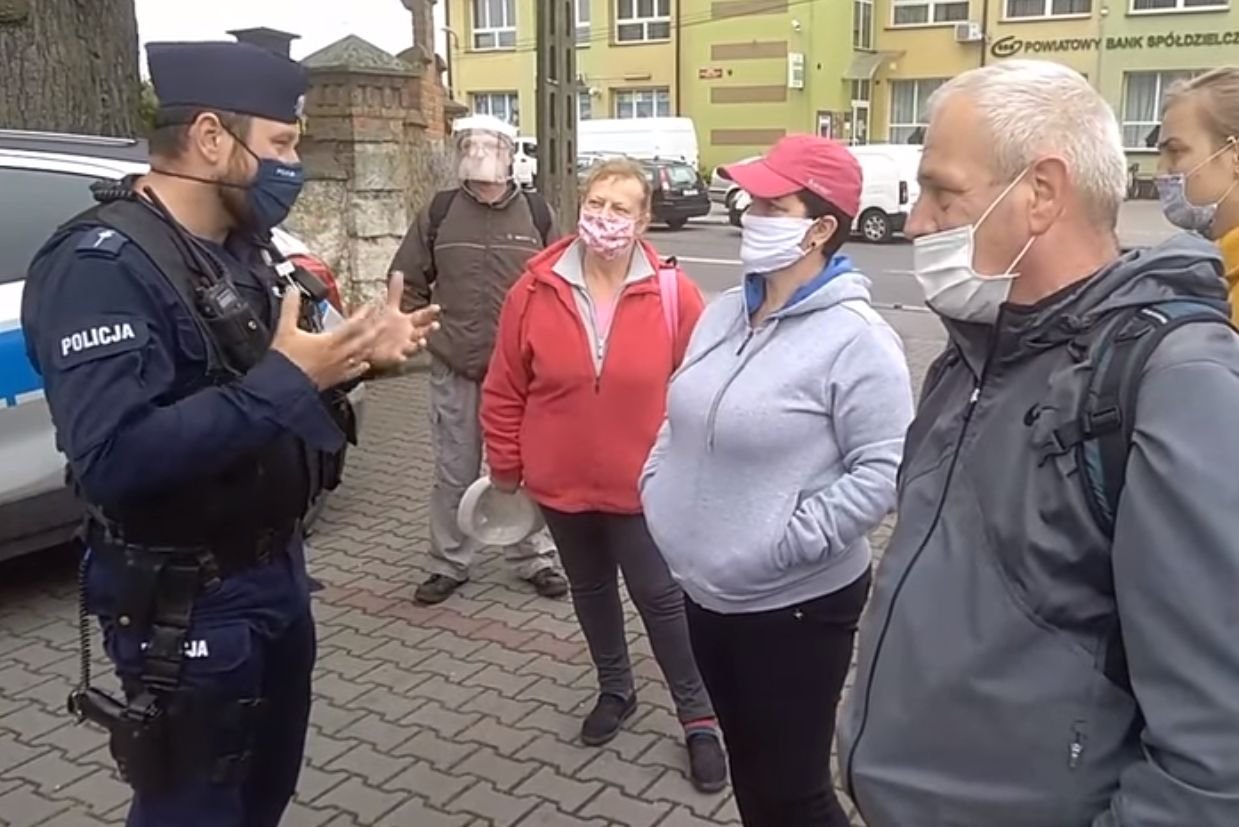 Pielgrzymkę z Łowicza zatrzymali policjanci