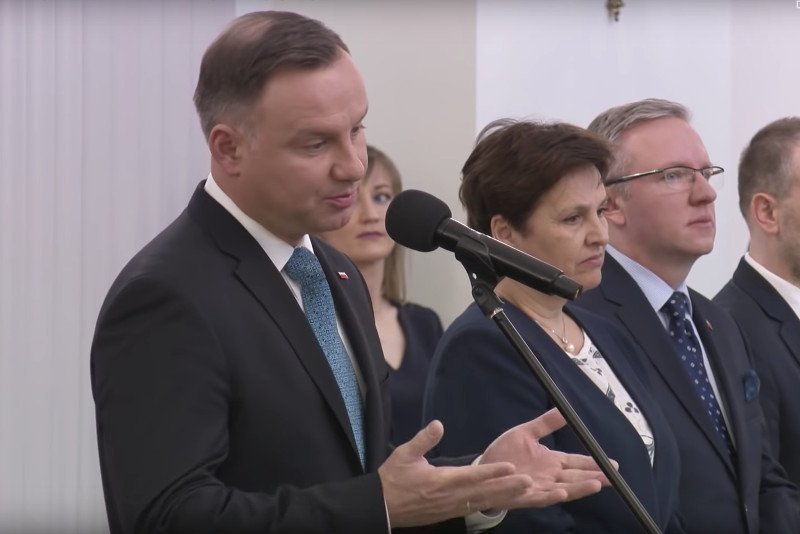 Prezydent Andrzej Duda powołał prezesów dwóch izb w Sądzie Najwyższym.