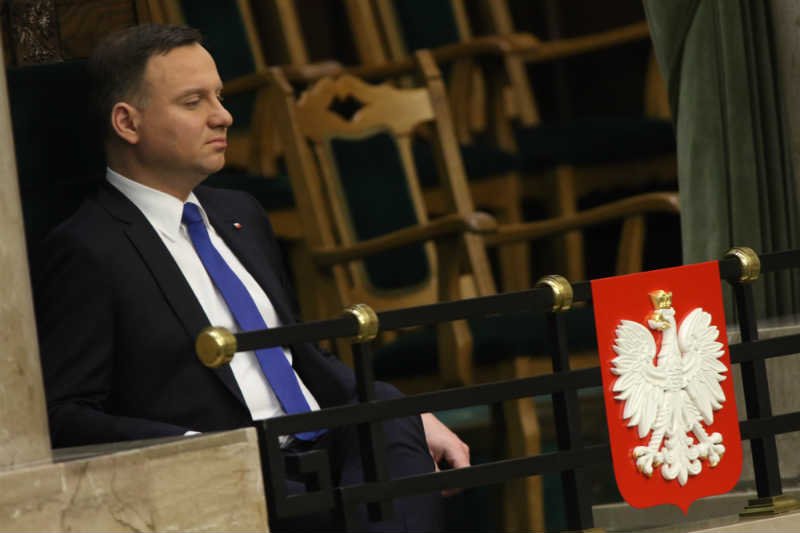 Andrzej Duda frontalnie zaatakował opozycję, KOD i UE.