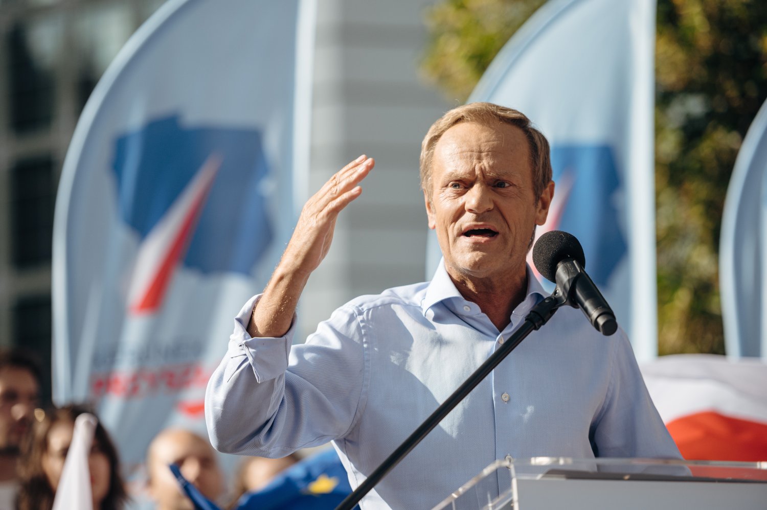 Donald Tusk na wiecu w Gdańsku