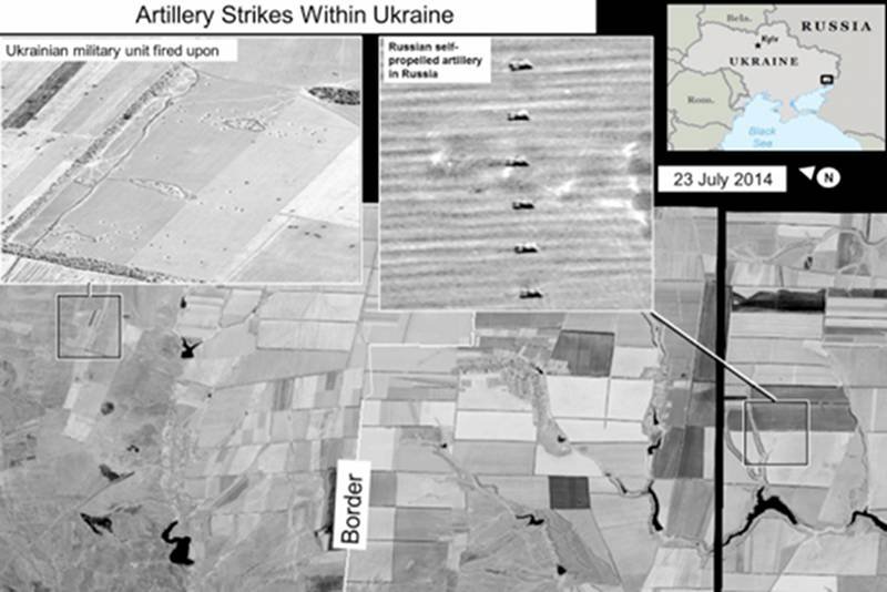 Na lewo Ukraina, na prawo Rosja. Sami oceńcie, czy to już nie jest akt agresji Rosji na Ukrainę.