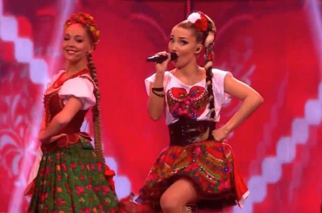 Cleo podczas występu na Eurowizji