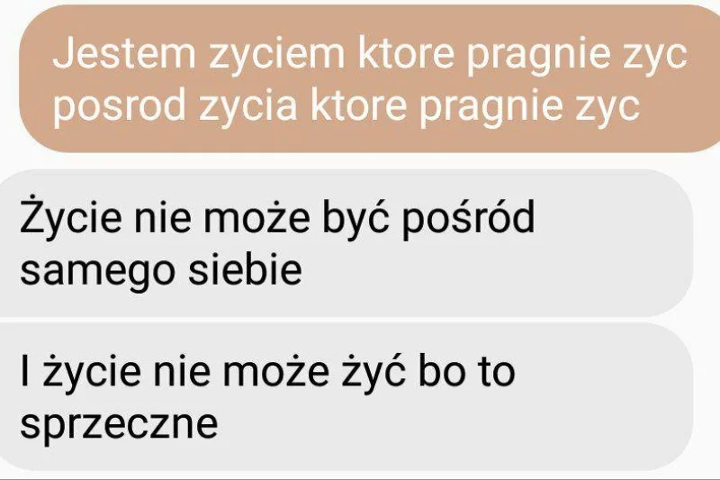 Zdarzało się, że odpowiedzi były równie filozoficzne, co same sentencje