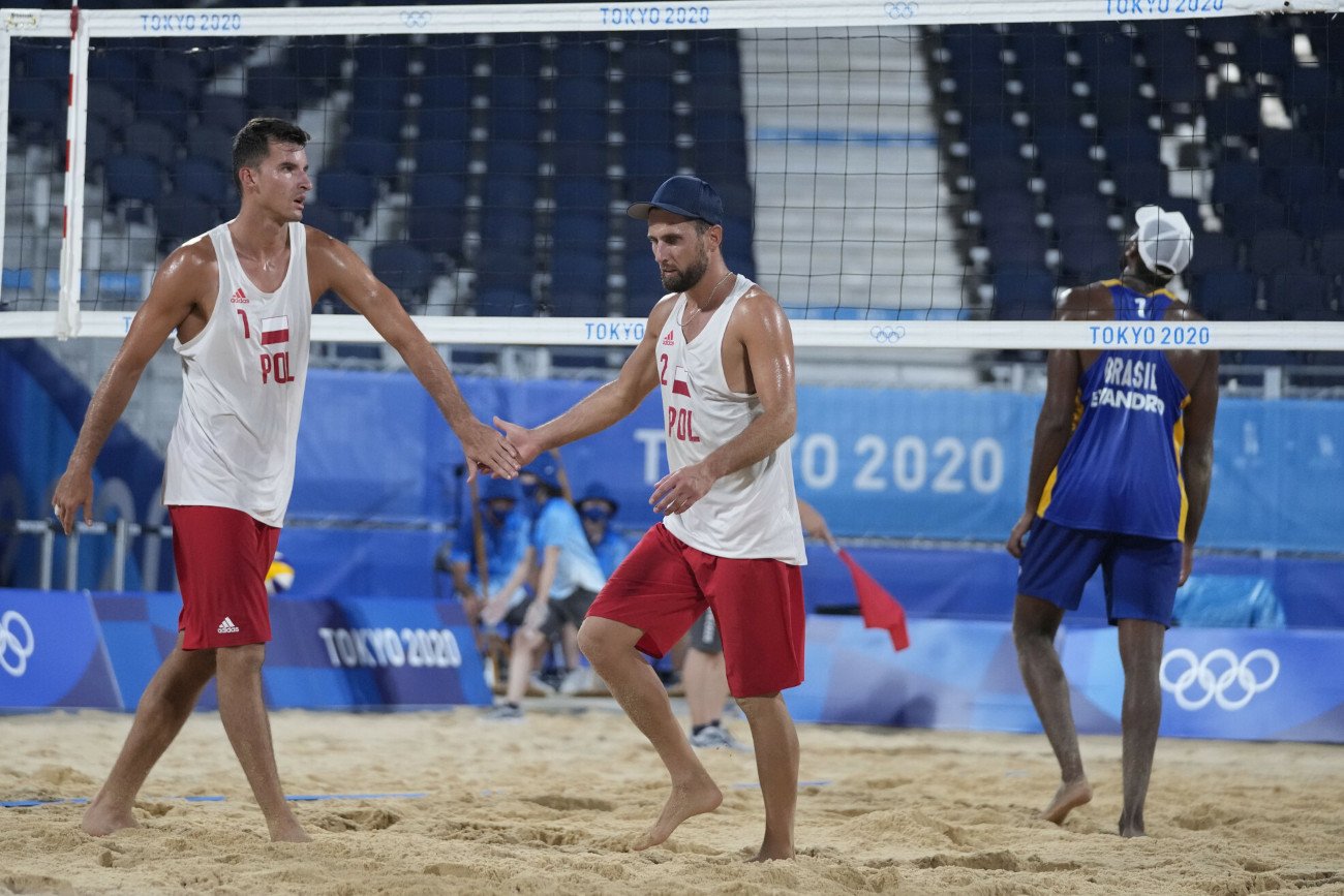 Michał Bryl i Grzegorz Fijałek w piątek zagrali bardzo wyrównany mecz z brazylijskim duetem w Tokio