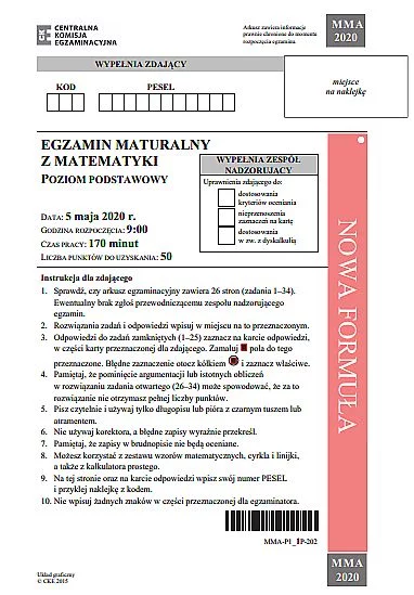 Matura z matematyki (poziom podstawowy)