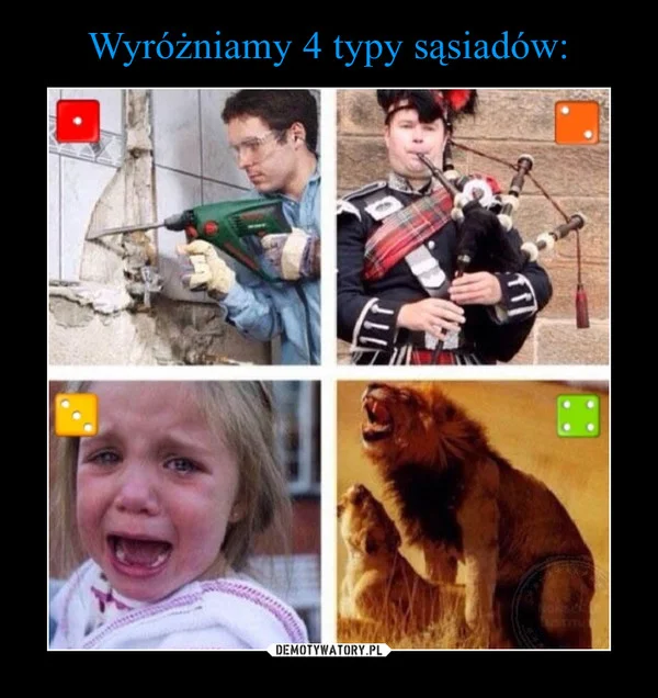 Typów sąsiadów jest zdecydowanie więcej.
