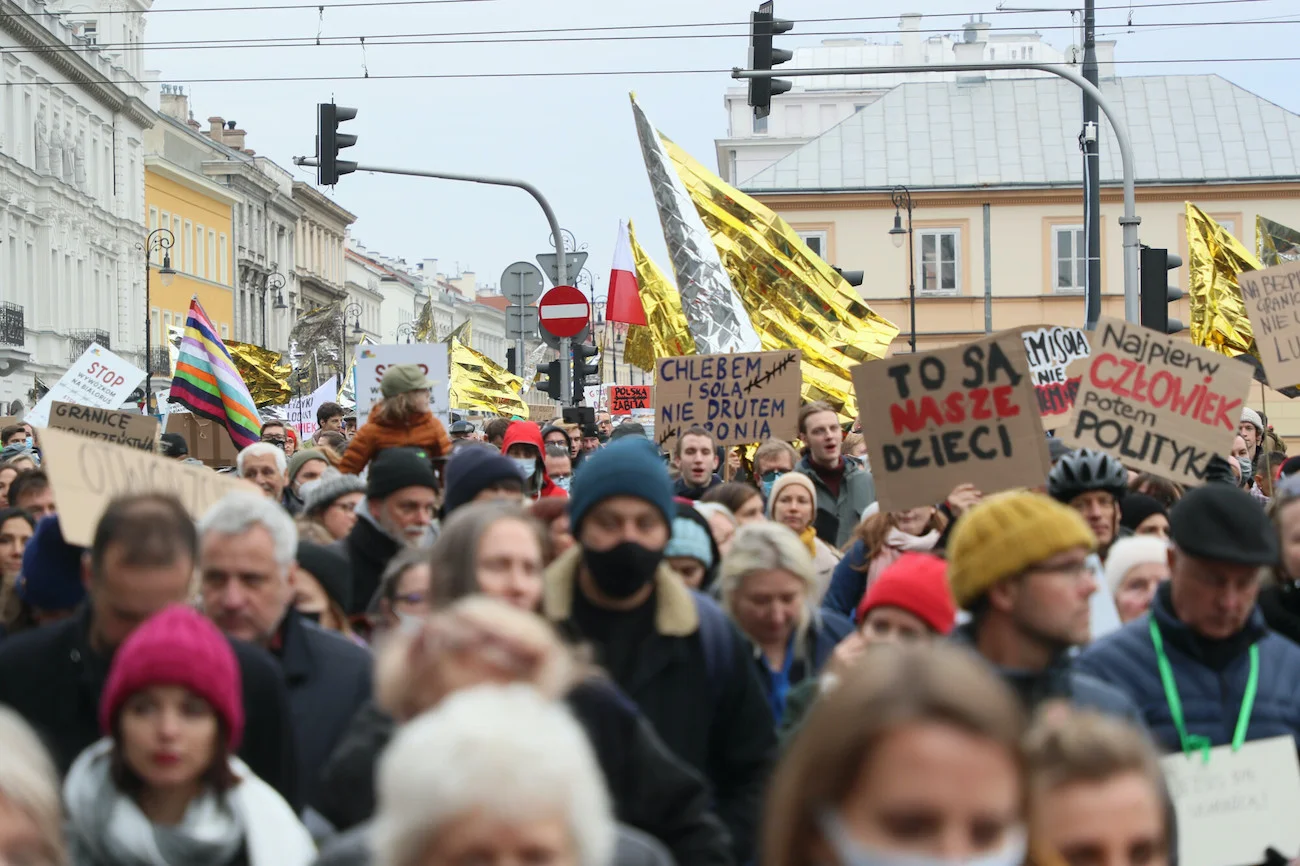 Marsz solidarności z uchodźcami "Stop torturom na granicy". Marsz solidarności z uchodźcami "Stop torturom na granicy".
