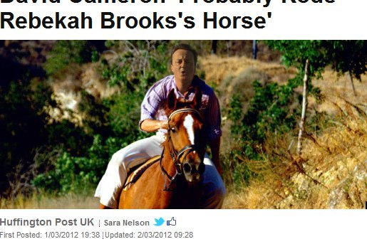 David Cameron jest zapalonym jeźdźcem