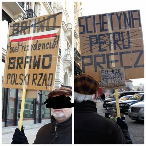 fot. Mikołaj Milcke, zdjęcie zrobione podczas protestów w 2017 pod pałacem prezydenckim