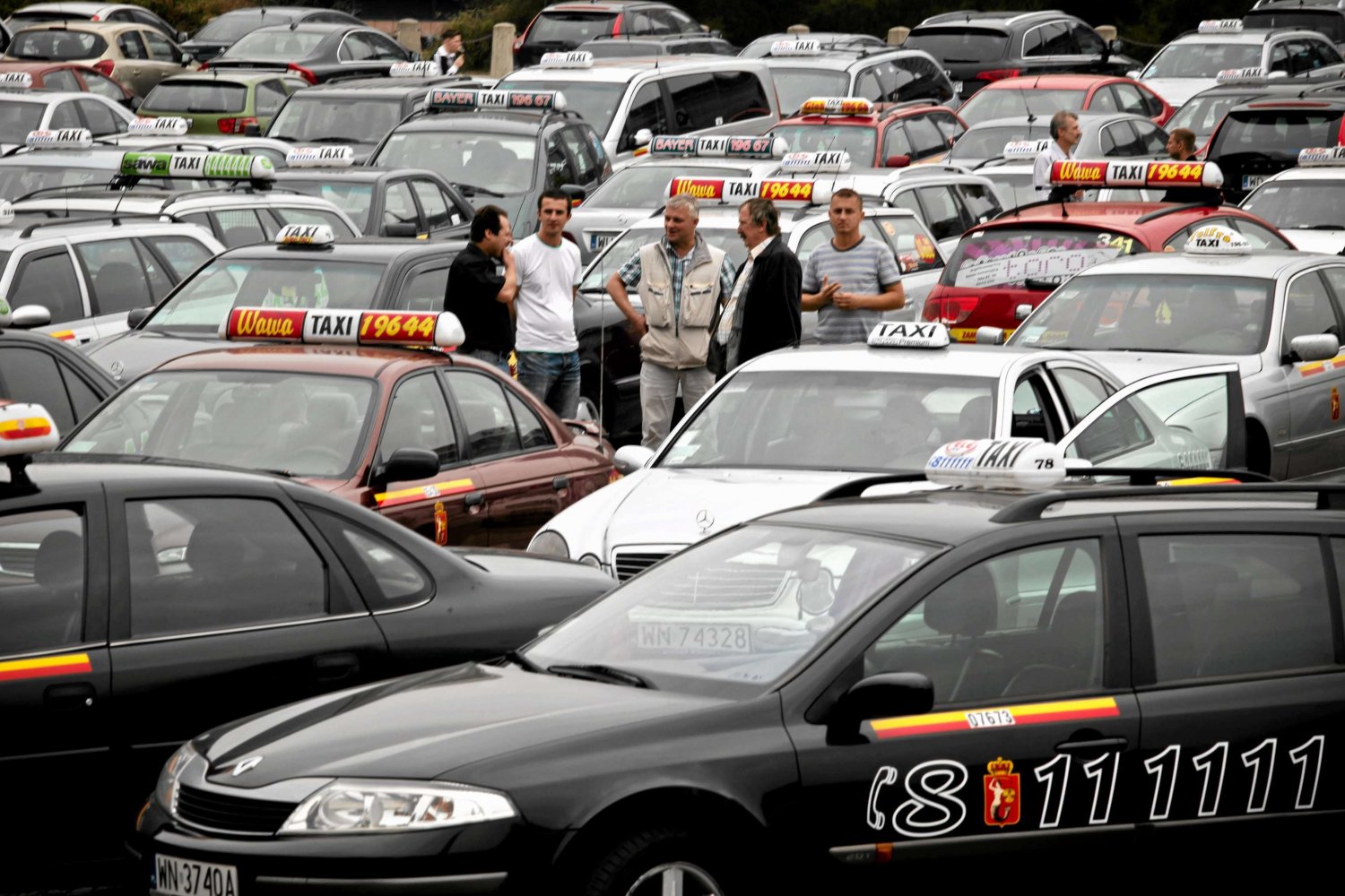 Protest taksówkarzy w Warszawie w 2011 roku