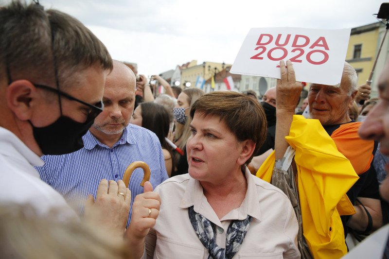 Beata Szydło na wiecu Andrzeja Dudy.