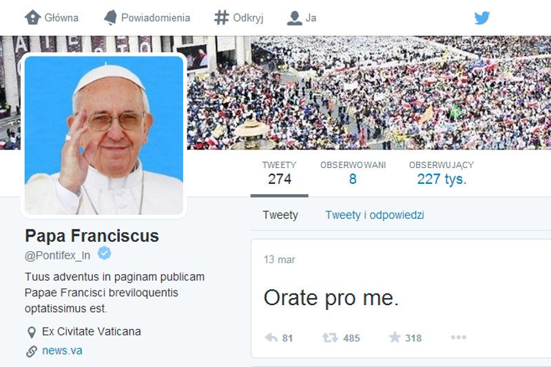 Papież "Franciszek od Twittera", czyli pierwszy rok pontyfikatu oczyma młodych