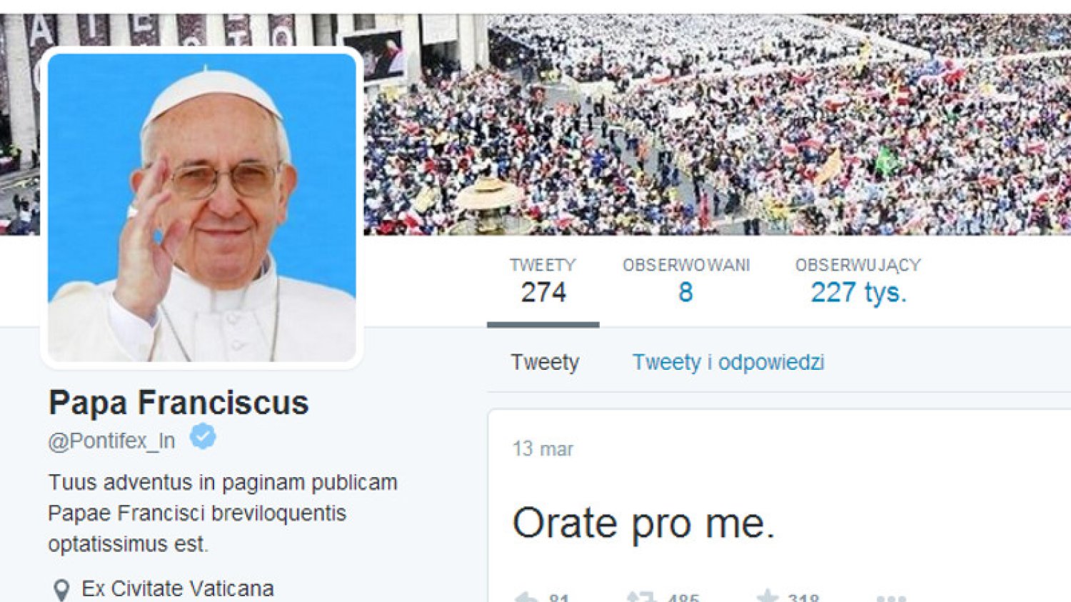 Papież "Franciszek od Twittera", czyli pierwszy rok pontyfikatu oczyma młodych