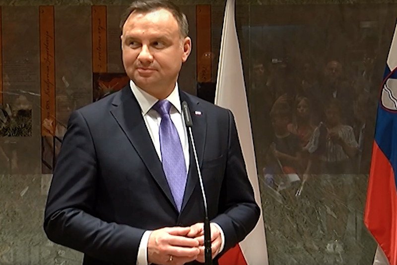 Słowacja czy Słowenia? Pomyłka na profilu Kancelarii Prezydenta Andrzeja Dudy na Twitterze.