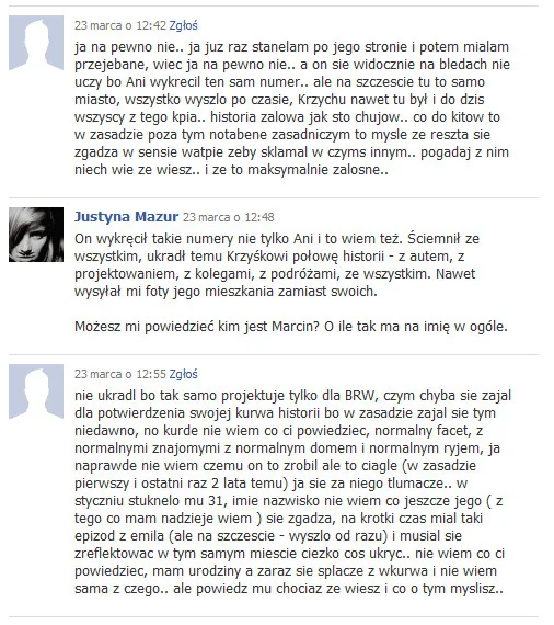 Fragment rozmowy z Kaśką.
