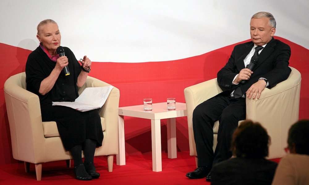 Prof. Jadwiga Staniszkis i prezes PiS Jarosław Kaczyński