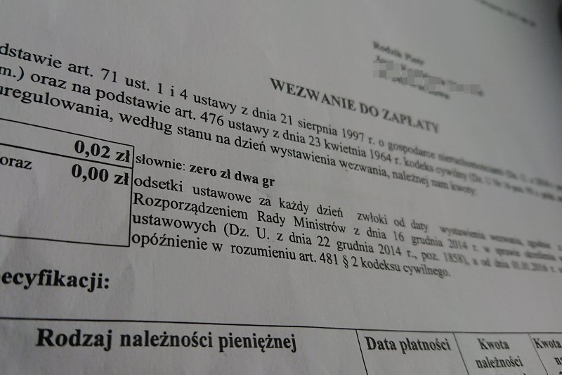 Dwa grosze. Jest pismo, trzeba płacić. Nie ma wyjścia.