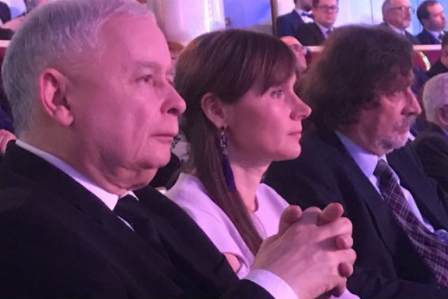 Gala 25-lecia Gazety Polskiej. Na pierwszym planie Jarosław Kaczyński.