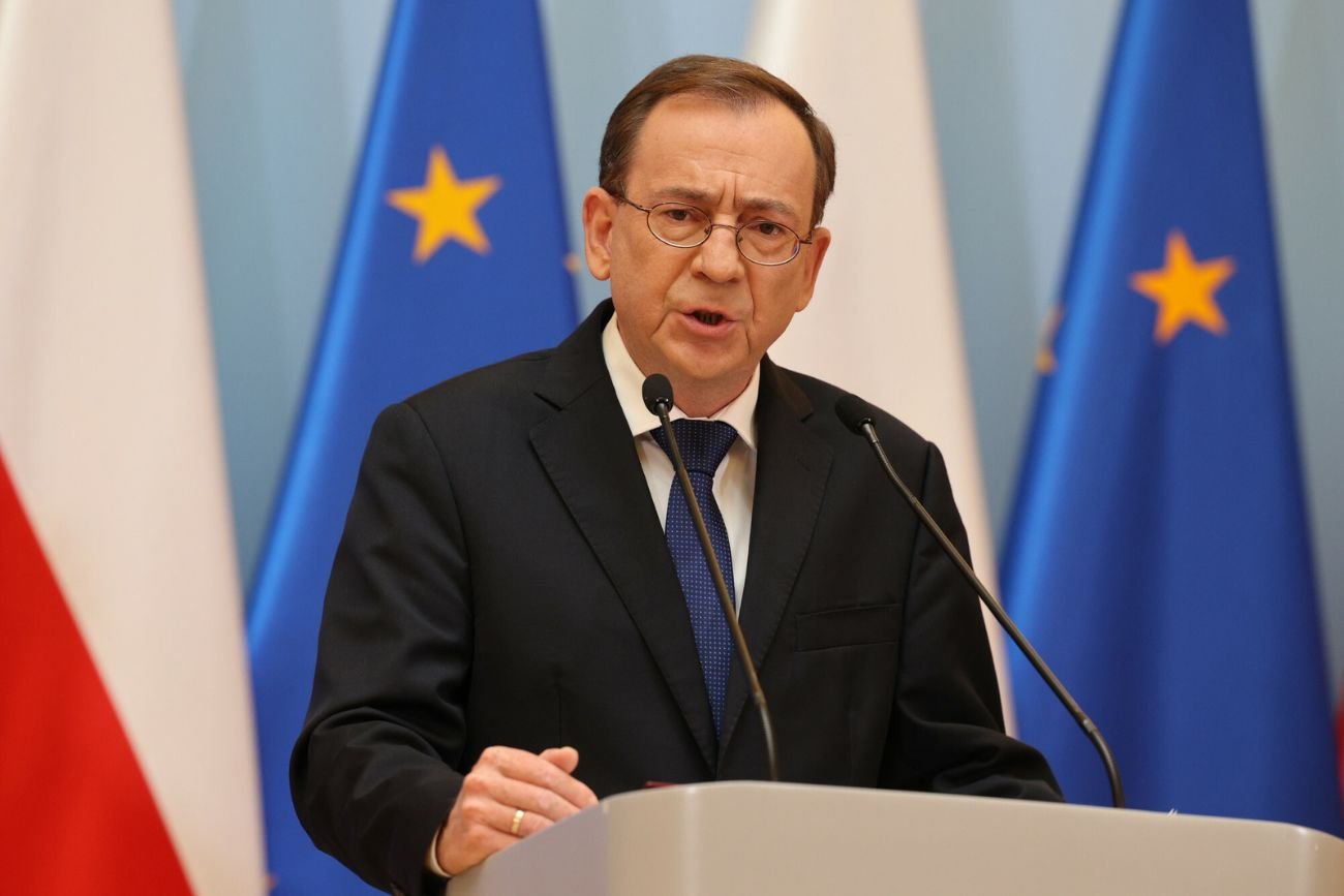 Mariusz Kamiński podczas konferencji.