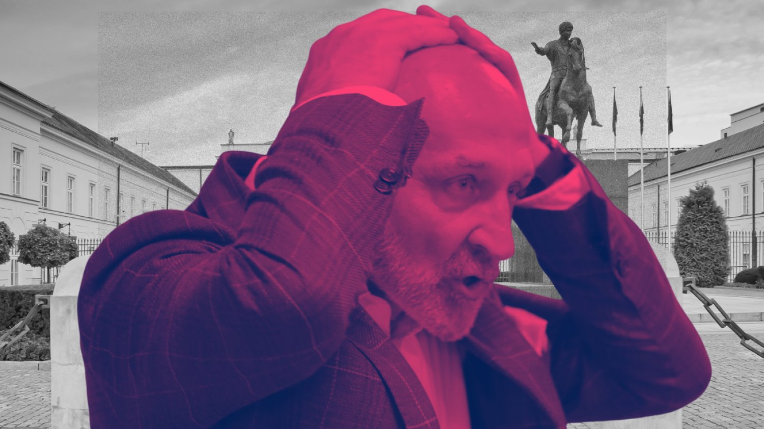 Czy Kazimierz Marcinkiewicz został pobity? Wpis, który zaniepokoił internautów, okazał się prowokacją – ostrzeżeniem przed głosowaniem na Karola Nawrockiego, który ma znajomości w półświatku. Kazimierz Marcinkiewicz łapiący się za głowę.