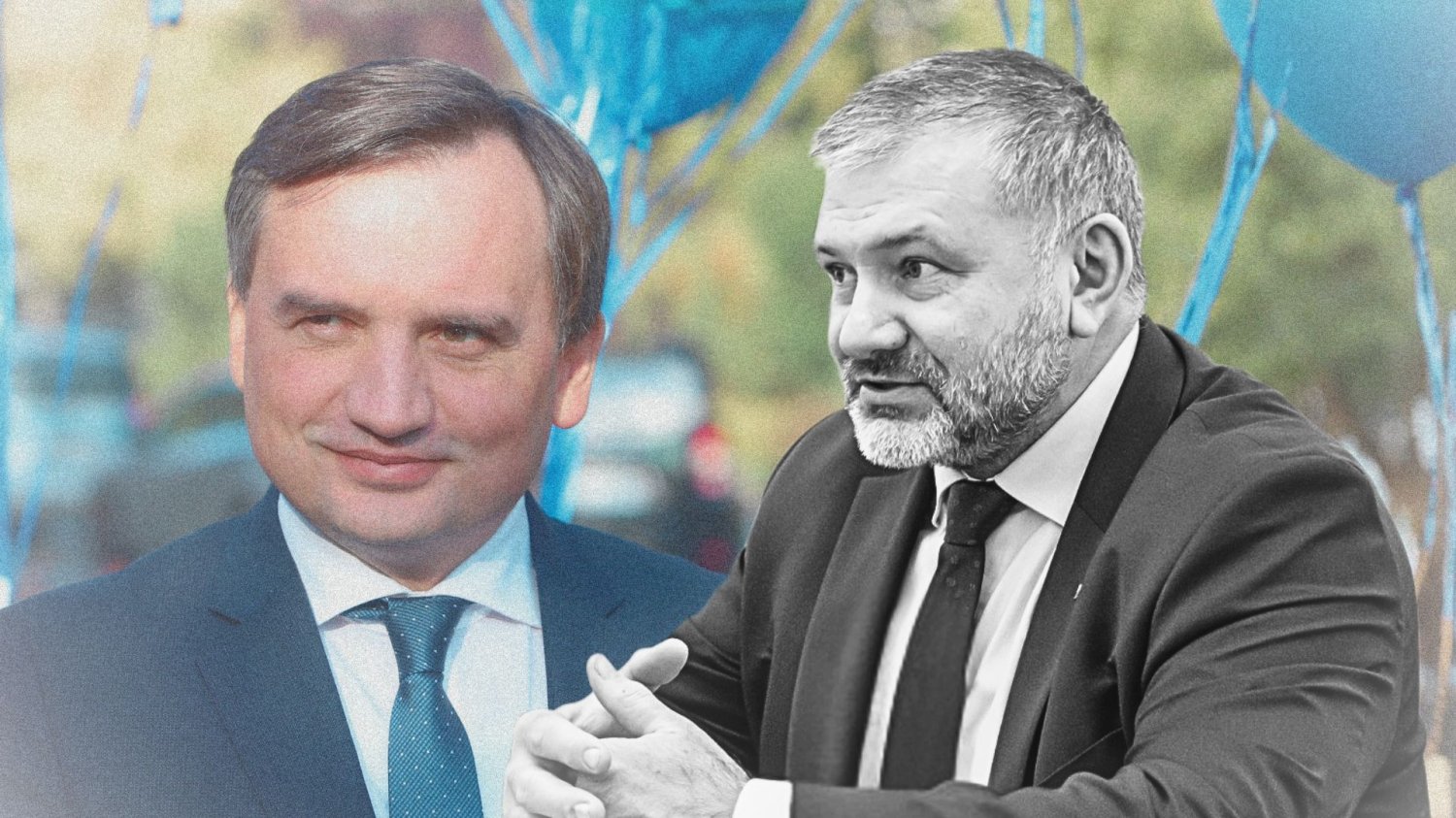 Zbigniew Ziobro po lewej. Po prawej stronie Waldemar Żurek.
