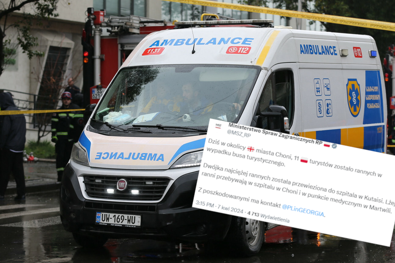 Kilkunastu Polaków rannych w wypadku busa w Gruzji. MSZ ujawnia szczegóły.
