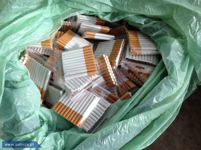 Nielegalne papierosy, które zabezpieczono w powiecie bielskim