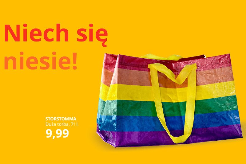 IKEA wprowadza do sprzedaży tęczową torbę.