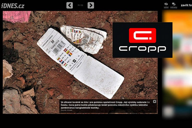 Metkę marki Cropp znaleziono w gruzach fabryki w Bangladeszu