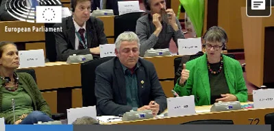 Kadr z relacji European Parliament EPTV.