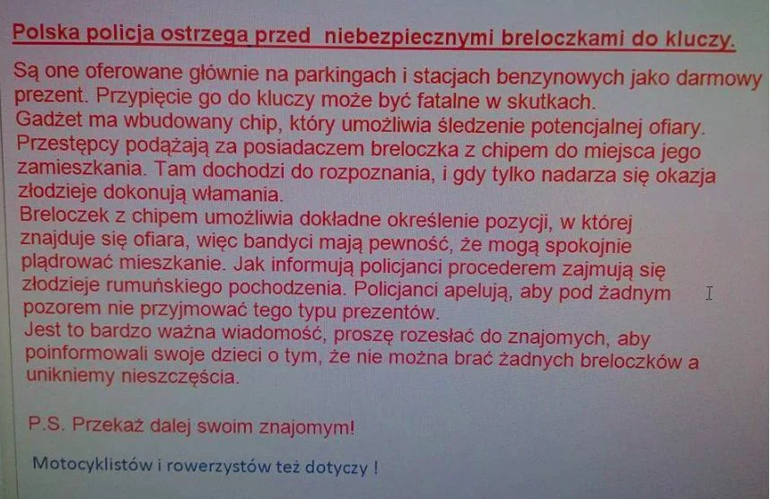 Takie komunikaty przekazują sobie internauci w mediach społecznościowych. Najpewniej pochodzą one z 2015 roku