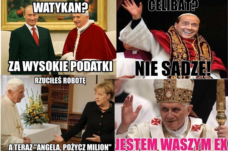 To tylko kilka z dziesiątek memów o rezygnacji Benedykta XVI