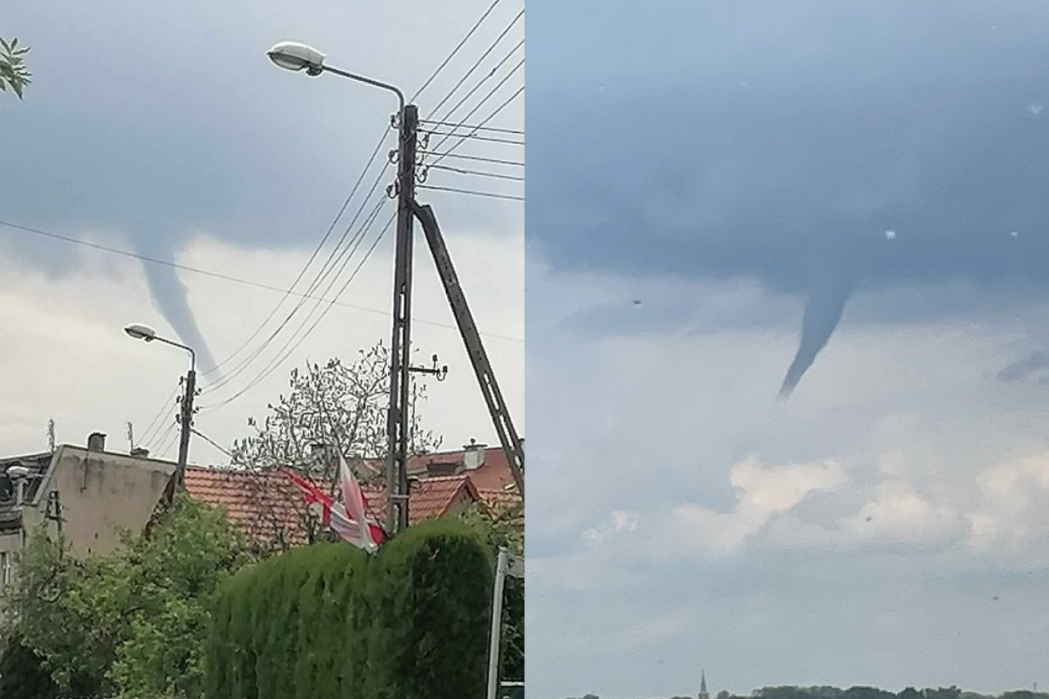 Pogoda. Leje kondensacyjne na południu Polski. Pokazano zdjęcia.