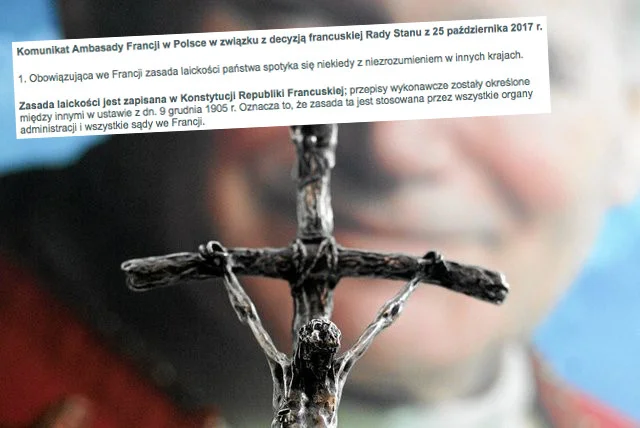 Pomnik papieża budzi emocje, tymczasem ambasada Francji publikuje oświadczenie, z którego wynika, że Rada Stanu nie mogła wydać innego werdyktu.