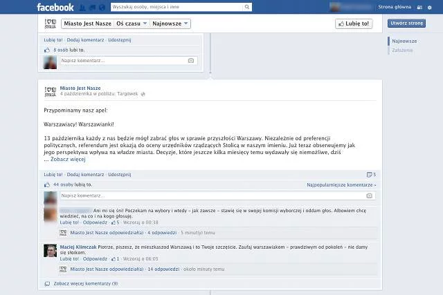 Na słowa Klimczaka od razu zareagował administrator profilu "Miasto jest nasze".