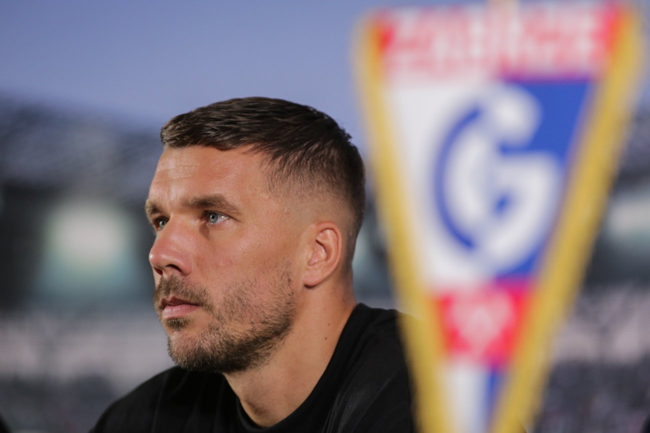 Lukas Podolski w czwartek spotkał się w Zabrzu z dziennikarzami