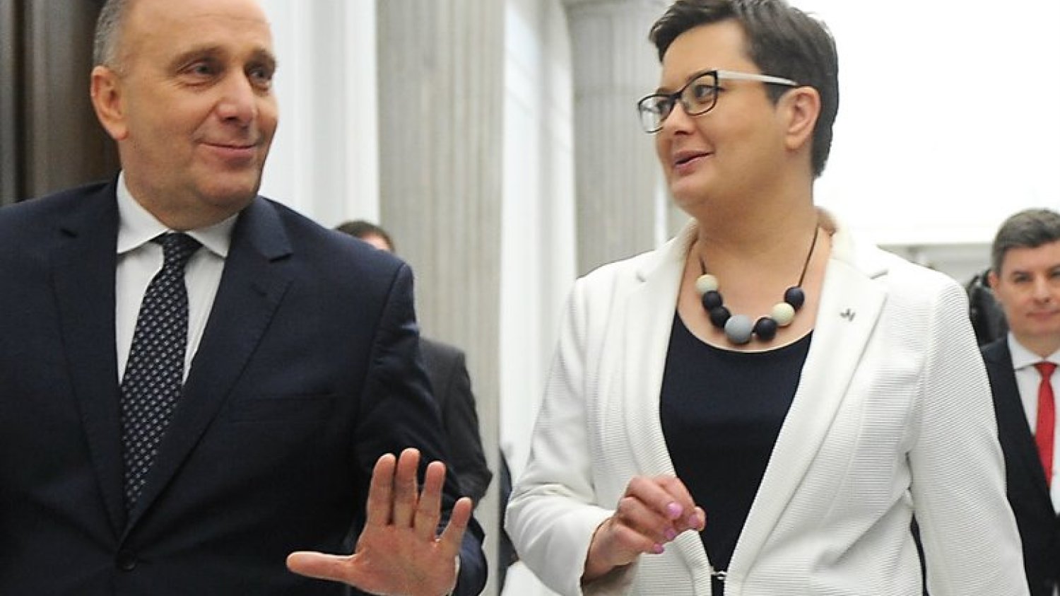 Grzegorz Schetyna i Katarzyna Lubnauer.