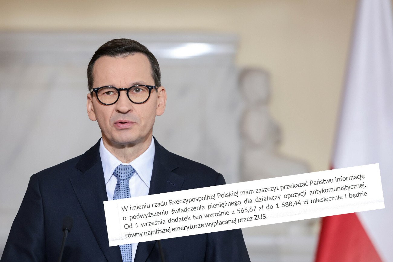 Nasz czytelnik pokazał nam list, jaki otrzymał od premiera Mateusza Morawieckiego ws. świadczenia pieniężnego da działaczy opozycji antykomunistycznej.
