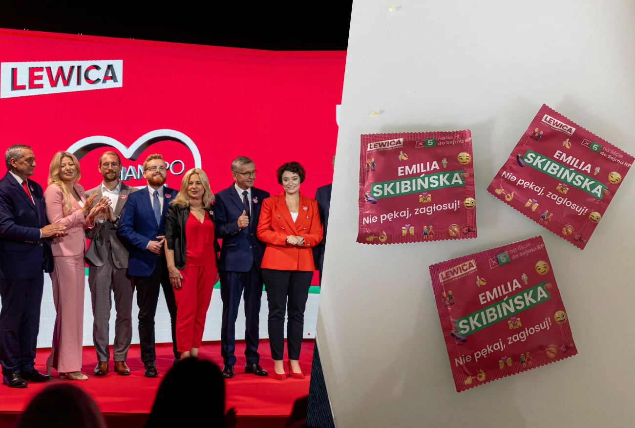 Wybory 2023. Polityczka Lewicy reklamuje się na prezerwatywach.