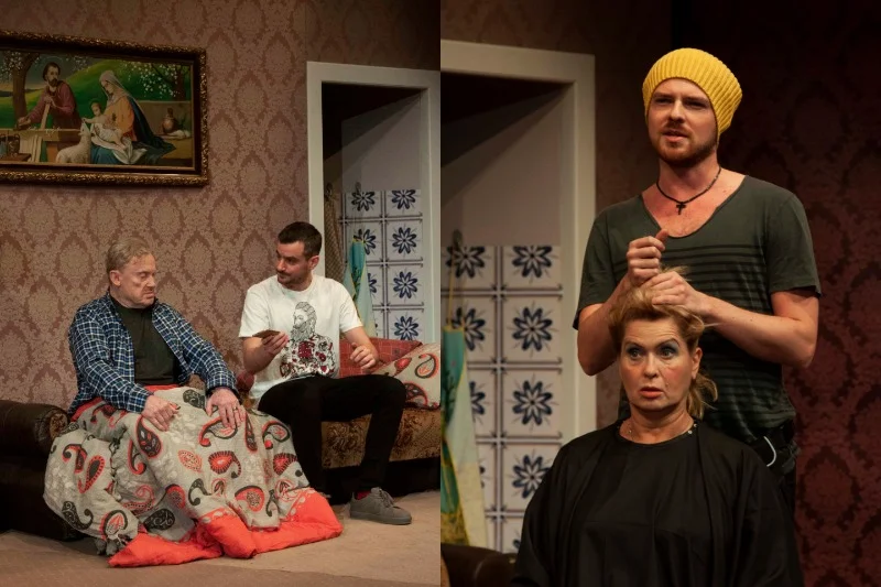 Daniel Olbrychski, Antoni Pawlicki, Kamil Kula .- aktorzy na scenie dają z siebie wszystko