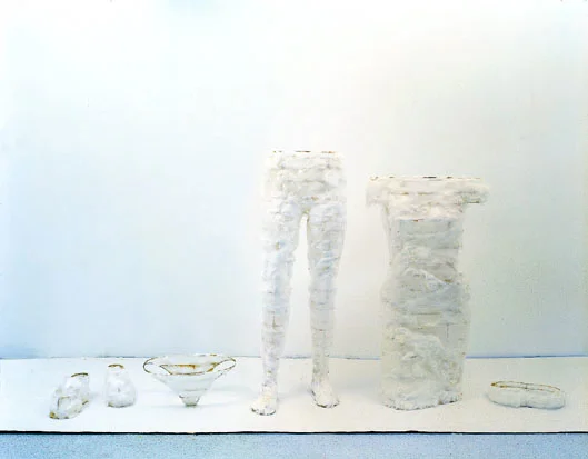 Zuzanna Janin "Słodkie rzeźby. Mapy", 1999-2013, drut mosiężny, akryl, wata cukrowa, dzięki uprzejmości lokal_30 Warszawa