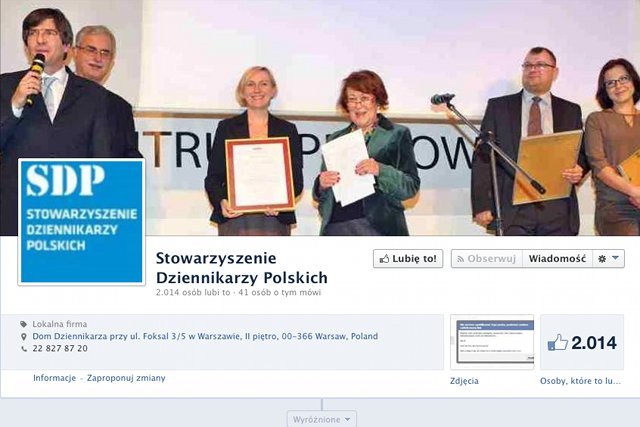 Facebook uznał adres sdp.pl za "niebezpieczny"