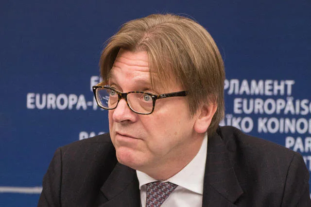 Guy Verhofstadt, były premier Belgii oraz lider frakcji Porozumienie Liberałów i Demokratów na rzecz Europy.