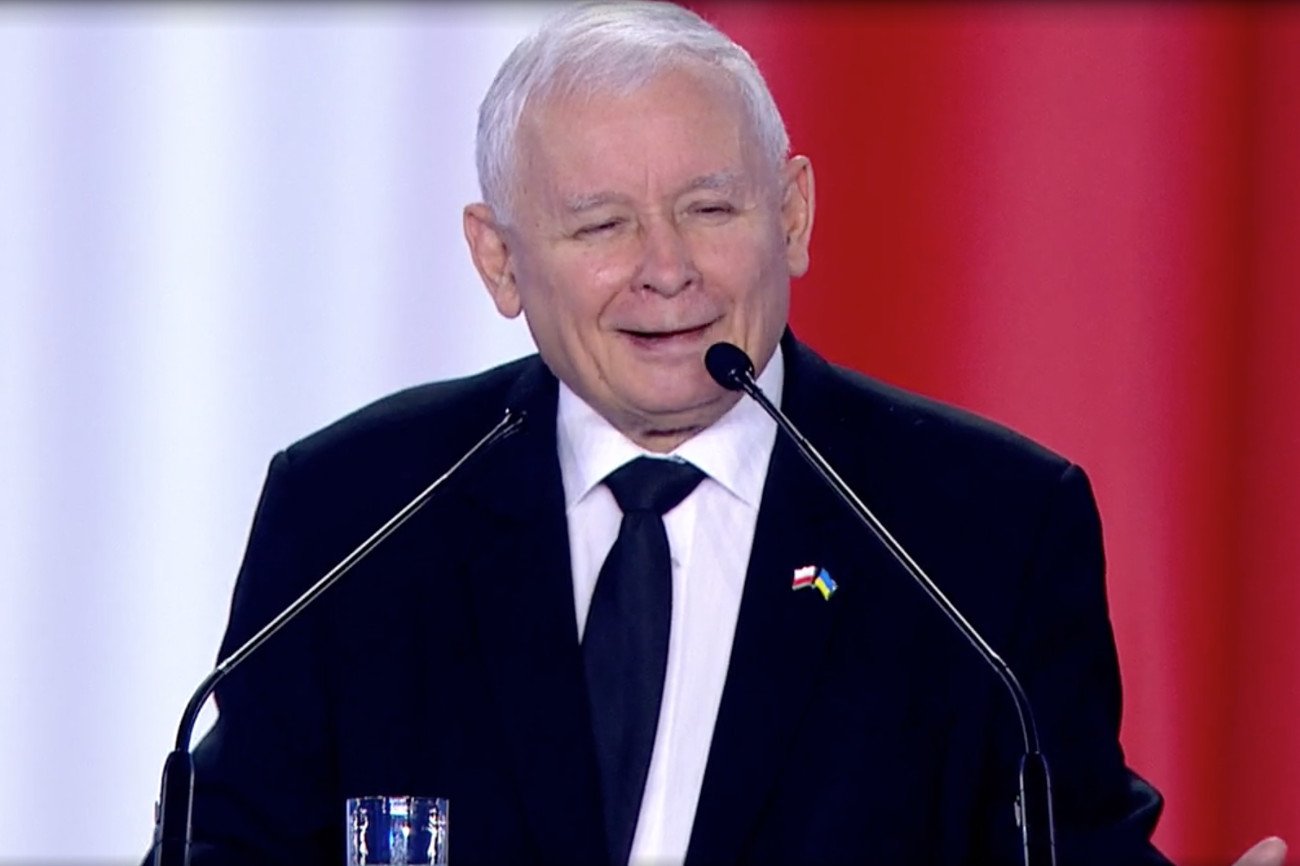 Jarosław Kaczyński na konwencji PiS w Markach
