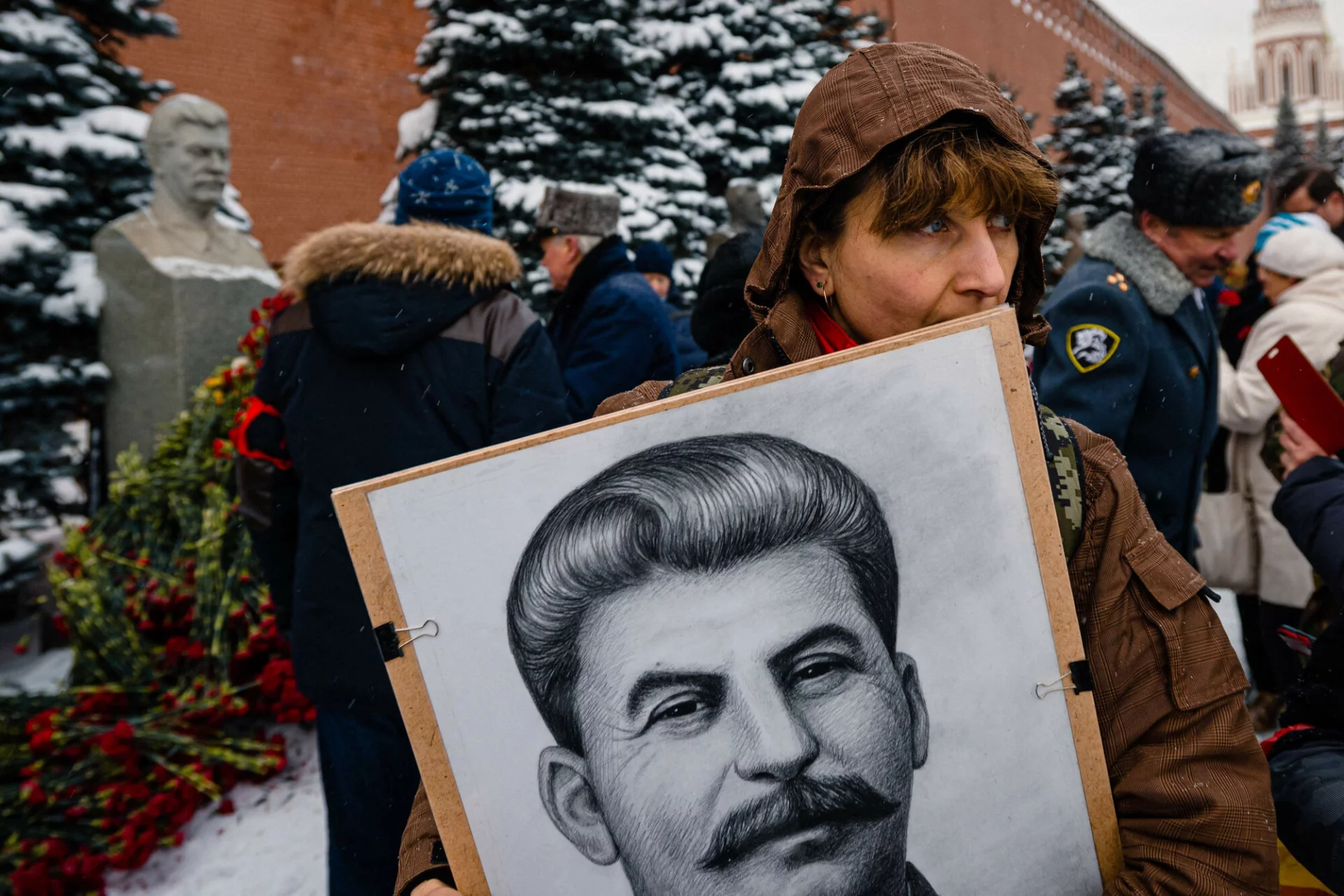 Demonstracja zwolenników Józefa Stalina