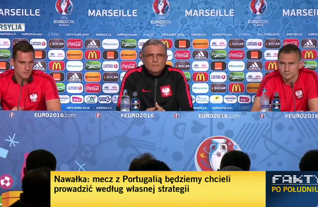 W Marsylii odbyła się konferencja prasowa przed meczem z Portugalią. Udział wzięli w niej Adam Nawałka, Arkadiusz Milik i Artur Jędrzejczyk.